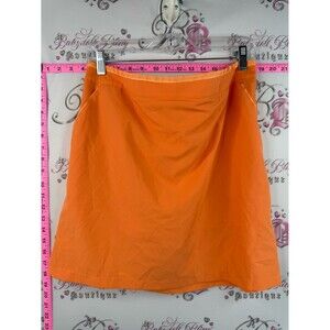 Ben Sherman skort skirt shorts underneath Orange A-Line Midi Skirt